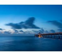 1500 Pièces Jigsaw Puzzle - Idéal pour Un Cadeau - Jetée mer crépuscule 87x57cm