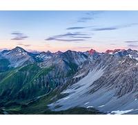 1500 Pièces Jigsaw Puzzle - Idéal pour Un Cadeau - Montagnes chaîne de Montagnes crépuscule 87x57cm