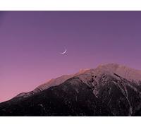 1500 Pièces Jigsaw Puzzle - Idéal pour Un Cadeau - Montagnes Lune crépuscule 87x57cm