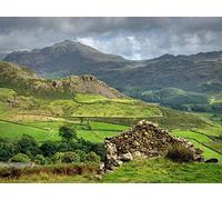 1500 Pièces Jigsaw Puzzle - Idéal pour Un Cadeau - Montagnes ruines Structure 87x57cm