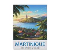1500 Pieces Landscape Puzzles DIY，Les Anses D'arlet Martinique，Jigsaw Creativity Toys for Kids Adults（57x87cm）-EF53