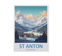 1500 Pieces Landscape Puzzles DIY，St Anton Switzerland，Jigsaw Creativity Toys for Kids Adults（57x87cm）-EG33