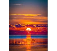 1500 Pieces Paper Jigsaw Puzzle Art Painting Suitable for Sunset Art Crafts Digital Painting Suitable for Home Decor Decoration Gift 57x87cm