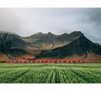 1500 Pièces,pour Adultes et Enfants à Partir de 14 Ans Puzzle - Montagnes Roches Train 87x57cm