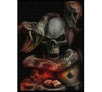 1500 pièces Puzzle en Bois tête de Mort et Serpent Artisanat Cadeau Famille Puzzle Classique