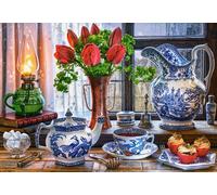 1500 PIÈCES PUZZLE, NATURE MORT AVEC DES TULIPES, CASTORLAND 151820