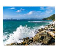 1500 Pièces Puzzles Classiques pour Adultes et Enfants-Vague,Surf,Embruns,Éclaboussures,Pierres 87x57cm