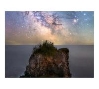 1500 Pièces Puzzles pour Adultes Jeu éducatif Challenge Toy-Rocher,Océan,Voie Lactée,Étoiles,Ciel,Nuit 87x57cm