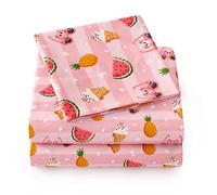 1500 Supreme Collection de draps de lit pour Enfants - Parure de lit pour Filles et garçons avec Drap-Housse Extra Long, Plat et taie d'oreiller, lit Simple XL, Rose Amusant d'été