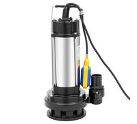 1500 W, 36 000 l/h, eau sale, pompe fécale, pompe submersible avec flotteur et hachoir