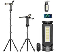 15000 Mah Projecteur De Chantier Avec Télécommande 5000Lm Projecteur Led Rechargeable Dimmable 5 Mode Trépied Réglable 2.08M[CA7]