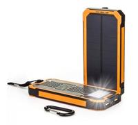 15000mAh Chargeur de Batterie Solaire Power Bank Chargeur de Secours Portable Batterie Externe Etanche avec 8 LED Double USB Camping