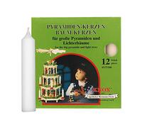 150071 - Bougies pyramidales 17/100 - blanc 12 pcs.