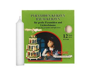 150071 - Bougies pyramidales 17/100 - blanc 12 pcs.