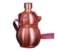 1500ml Stainless Steel Gourd Bottle With Carrying Strap | Portable Water Bottle For Juice, Milk, And Beverages | Reusable Drinking Container For Gym, Hiking, Travel, Camping & Outdoor Activities | Lea