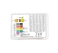 1500PCS 0.25W Carbon Film Resistor Kit with Box 1/4W 75Values 1ohm~10m Set of Resistors NWPNLXEA