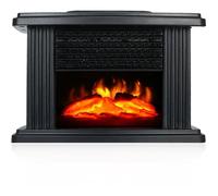 1500W Cheminée électrique avec Chauffage, cheminée, Effet Flamme, télécommande, éclairage LED poêle de Chauffage Effet Flamme Noir