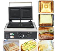 1500W Commercial Sandwich Machine à sandwich Électrique Sandwich Grille-pain Burger Panini Grille-pain Antiadhésif Donut Maker Machine à gaufres