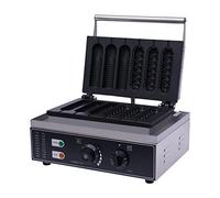 1500W Gaufrier Acier Inoxydable Électrique Gaufrier Commercial Hot Dog Antiadhésive Bâton De Chien De Maïs Bâtons De Gaufre 6 Slice pour d'enfants les fêtes de famille Pâques ou Noël (1611)