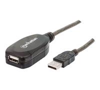 [150248] Manhattan Rallonge Active USB-Repeater USB 2.0 A -> A 10 m Noir