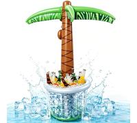 150cm Gonflable Palm Tree Cooler, Palme Gonflable avec Refroidisseur à Boissons - Décoration Plage & Fête Thématique - Porte-Gobelet Gonflable Inclus - Accessoire Bar de Piscine pour Piscine & Jardin