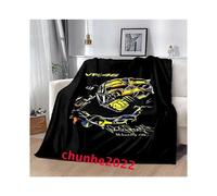 (150cm x 200cm,#1)Valentino Rossi 46 Motorcycle Racing Blanket Throw Bed Sofa Warm Soft Blanket UK