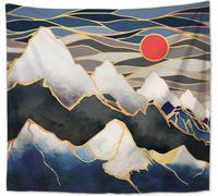 150cm x 200cm coucher de soleil tapisserie arbre tissu tapisserie montagne tenture murale psychédélique nature paysage tapisserie décoration pour chambre salon,couleur 37