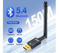 150M USB Bluetooth Adapter 5.4 Wireless Dongle for Windows 11/10/8.1/7 Speaker Music Audio Receiver Transmitter with Power