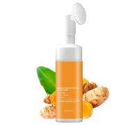 150ml Foam Face Wash, Turmeric Hydrating Brightening Cleanser, Facial Cleansing Mousse for Deep Skin Cleansing, Gentle Daily Face Wash Design, Suitable for Dry Oily and Combination Skin Use