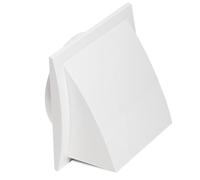 150mm Blanche Grille De Ventilation En Plastique ABS - Grill D'aération avec Clapet Anti-retour et Protection contre les Intempéries