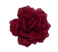150mm Éclair Broche Fleur Camélia Élégante Pour Femme Et Homme Accessoire De Mode En Tissu Texturé Idéal Pour Mariage Fête Costume Robe Épinglette Chic Dahlia Rose Chic Cadeau Festif (Vin rouge)