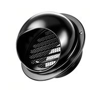 φ150mm Grille d'Aération Ronde Grille Ventilation Hotte, Bouchon Rond en Acier Inoxydable 304 Avec/Maille - Noire