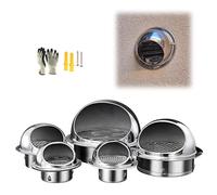150mm Grille D'aération Ronde Sortie D'aération en Acier Inoxydable, pour Mur Extérieur, Maison Cuisine Salle De Bain Espace Commercial, Résistant Aux Intempéries(120mm)