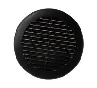 150mm Grille de Ventilation avec Moustiquaire - Grille D'aération - Plastique ABS Noir
