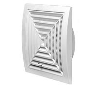 Ø 150mm Grille de Ventilation avec Moustiquaire - Grille D'aération pour Plafond - Plastique ABS Blanc