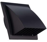 Ø 150mm Grille de Ventilation avec Protection contre la Pluie et le Vent - Grille D'aération avec Clapet Anti-retour - Plastique ABS Anthracite