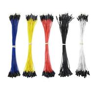 150pcs 5 Colors 1 Pin 2.54 mm Female to Male Breadboard Jumper Wire PVC Soldering Brushless Motor Double-End Tinning Connector Cable (PCB Jump Circuit Board Cable Wire Set) 200 mm