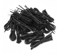 150Pcs Black Heavy Duty Self-Locking Nylon Cable Ties, 0.1M Universal Zip Tie Buckle Holder Clip for Quick Fastening, Automotive Repair & Routine Application