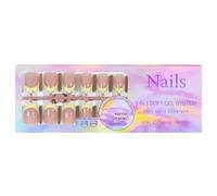 150PCS French Nail Tips Apprêt et couche de base pré-appliquées sur les faux ongles à poser Break-Soft pour le DIY d art des Pas nécessaire Extensions type salon