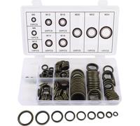 150PCS Kit d'assortiment de rondelles d'étanchéité M6 M8 M10 M12 M14 M16 M18 M20 M22 M24 Joint d'étanchéité en métal pour plomberie automobile mécanique