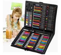 150PCS Malette Dessin - Crayons de Couleur - Set de Peinture Comprend Pastels à L'huile-Mini Crayons de Couleur-pour Enfant
