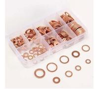 150pcs Rondelle Cuivre Joint Vidange Assortiment Kit M5 M6 M8 M10 M12 M14 M16 M18 M20 M22 15 Tailles Rondelle Plate pour L