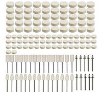 150pcs Roue de Polissage en Laine feutre de polissage Abrasif de Roue Outil Rotatif Avec Tige Métal Feutre de Polissage pour Dremel Accessoires Outils Rotatifs