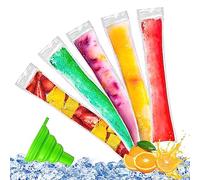 150PCS Sacs Popsicle avec Moule et Entonnoir pour Sucettes Glacées, Yaourt et Glaces - Party Favors