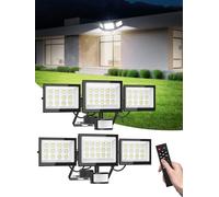 150W 2 Pièce Projecteur LED Extérieur avec Détecteur et Télécommande,15000LM Spot LED Extérieur,6500K Blanc Froid Eclairage Exterieur,IP66 Étanche Projecteur Exterieur pour Jardin Garage Entrée