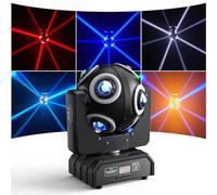 150W Lyre LED Lumineux pour Tête Mobile RGBW avec Ouverture Dorée Moving Head à Rotation Infinie sur l'Axe Y pour Soirée Disco Scène DJ Concert Bar