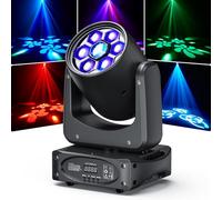 150W Lyre LED RGBW Lumière de Scène 6 Bee-Eyes 3 prismes 8 Gobos 8 couleurs Tête Rotative Scène dmx512 Moving Head Lampe Fonction Stroboscopique pour Concert Bar Fête Party