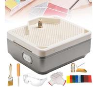 150W Mini Meuleuse de Verre,Machine de Meulage de Vitrail- Refroidissement Automatique par Eau 4200 TR/Min, DéFlecteur Anti-PoussièRe éLargi pour Bricolage du Vitrail Et CéRamique,SingleLayer