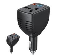 150W Power Inverter - DC 12V to AC 220V, USB-C, Digital Display