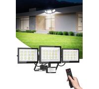 150W Projecteur LED Extérieur avec Détecteur et Télécommande,15000LM Spot LED Extérieur,6500K Blanc Froid Eclairage Exterieur avec Detecteur,IP66 Étanche Projecteur Exterieur pour Jardin Garage